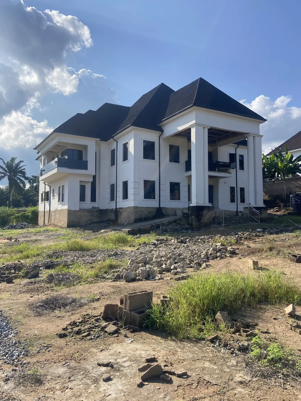 Side elevation and roof complete